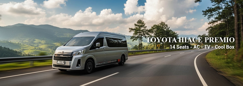 Sewa Toyota Hiace Premio 14 Seaters
